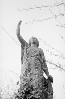 Statue, Highgate Cemetery, Hampstead, London, 1997. Artist: John Gay