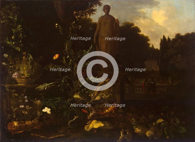 Statue in a Park, 1677. Creator: Nicolaes de Vree.