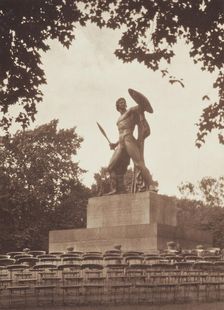 [Statue in park]. From the album: Photograph album - London, 1920s. Creator: Harry Moult