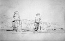 Statues at Thebes c1842. Artist: Richard Dudd