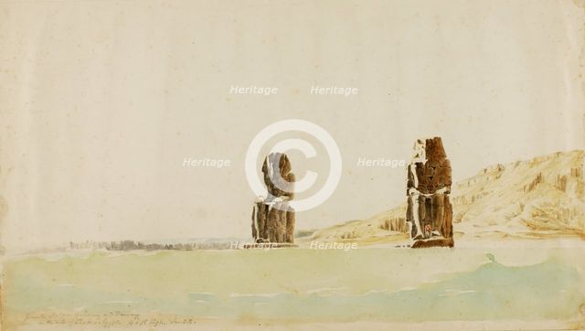Statues at Memnon, Thebes, n.d. Creator: Miner Kilbourne Kellogg.