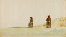 Statues at Memnon, Thebes, n.d. Creator: Miner Kilbourne Kellogg