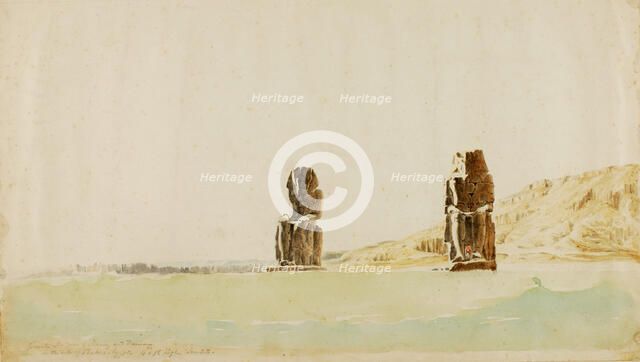 Statues at Memnon, Thebes, n.d. Creator: Miner Kilbourne Kellogg.