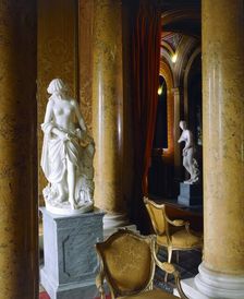Statues, chairs and pillars in the South Hall, Brodsworth Hall, South Yorkshire, c2000s(?)