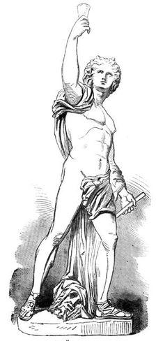 Statues for the Egyptian Hall in the Mansion House: "Comus" - by J. G. Lough , 1856. Creator: Unknown