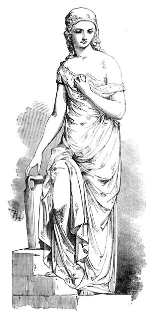 Statues for the Egyptian Hall in the Mansion House: "Griselda" - by W. C. Marshall, R.A. , 1856.  Creator: Unknown.