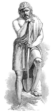 Statues for the Egyptian Hall in the Mansion House: "Timon" - by F. Thrupp, 1856. Creator: Unknown