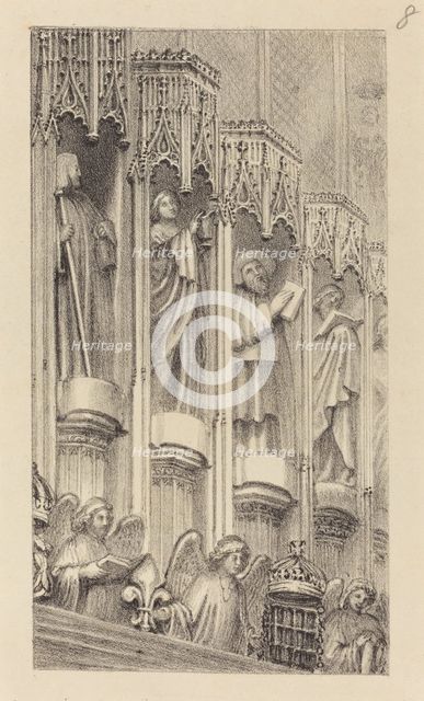 Statues in the Architecture of Henry the Seventh's Chapel, Westminster Abbey, published 1829. Creator: Maria Denman.