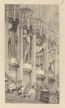Statues in the Architecture of Henry the Seventh's Chapel, Westminster Abbey, published 1829. Creator: Maria Denman