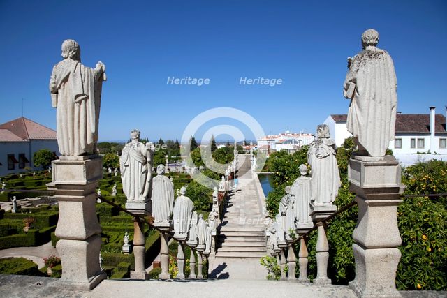 Statues in the Garden of the Episcopal Palace, Castelo Branco, Portugal, 2009. Creator: Samuel Magal.