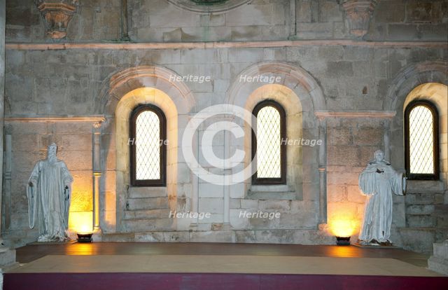 Statues in the refectory, Monastery of Alcobaca, Alcobaca, Portugal, 2009.  Artist: Samuel Magal