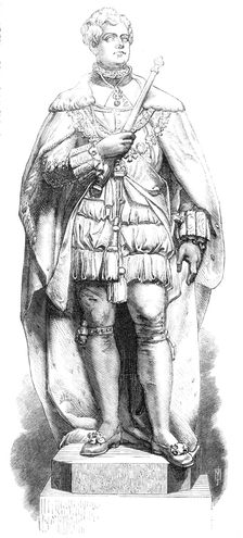 Statues of the kings in Westminster Hall: George IV., 1868. Creator: Unknown