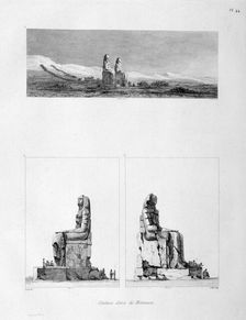 Statues of Memnon Thebes, Egypt, c1808. Artist: L Petit