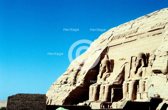 Statues of Rameses II, from Abu Simbel, Egypt, early 13th century BC. Artist: Unknown