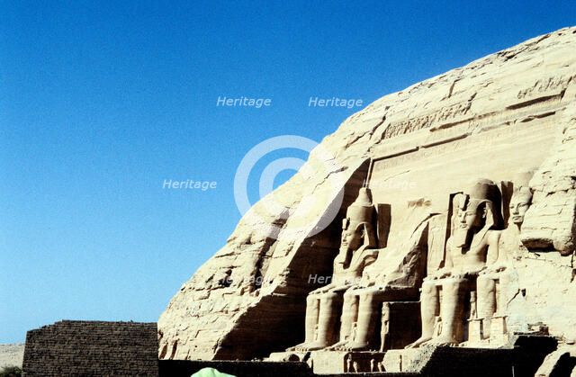 Statues of Rameses II, from Abu Simbel, Egypt, early 13th century BC. Artist: Unknown