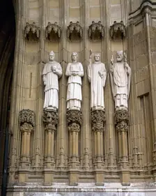Statues of saints, Cathedral of María Inmaculada of Vitoria, Vitoria-Gasteiz, Spain, 2008. Creator: LTL