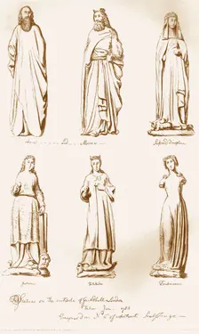 Statues on the Outside of Guild Hall, 1783, (1886)