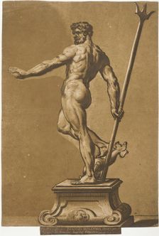 Statuette of Neptune, c1738. Creator: John Baptist Jackson