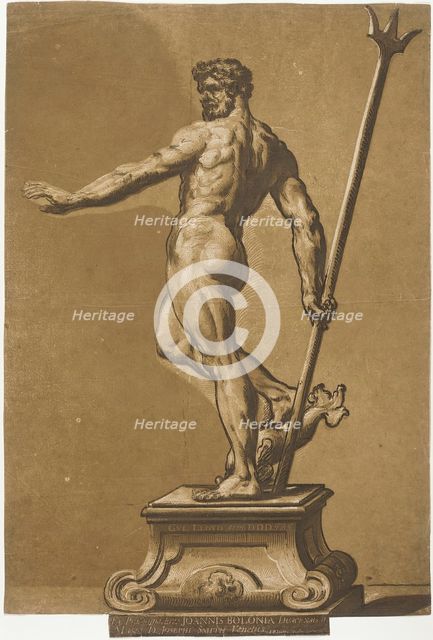 Statuette of Neptune, c1738. Creator: John Baptist Jackson.