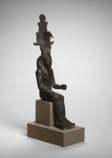 Statuette of Osiris-Iah, Egypt, Late Period, Dynasty 26-30 (about 664-332 BCE). Creator: Unknown