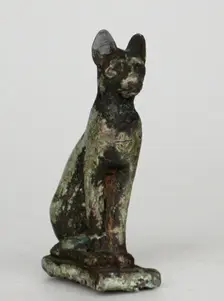 Statuette of a Cat, Egypt, Third Intermediate Period, Dynasty 21-25 (about 1069-664 BCE). Creator: Unknown