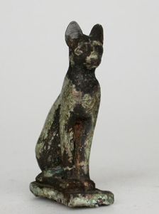 Statuette of a Cat, Egypt, Third Intermediate Period, Dynasty 21-25 (about 1069-664 BCE). Creator: Unknown