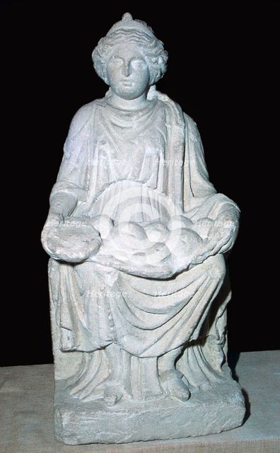 Statuette of a Celtic mother-goddess. Artist: Unknown