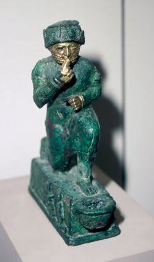 Statuette of a Babylonian worshipper, possibly Hammurabi, dedicated to the God Amurru
