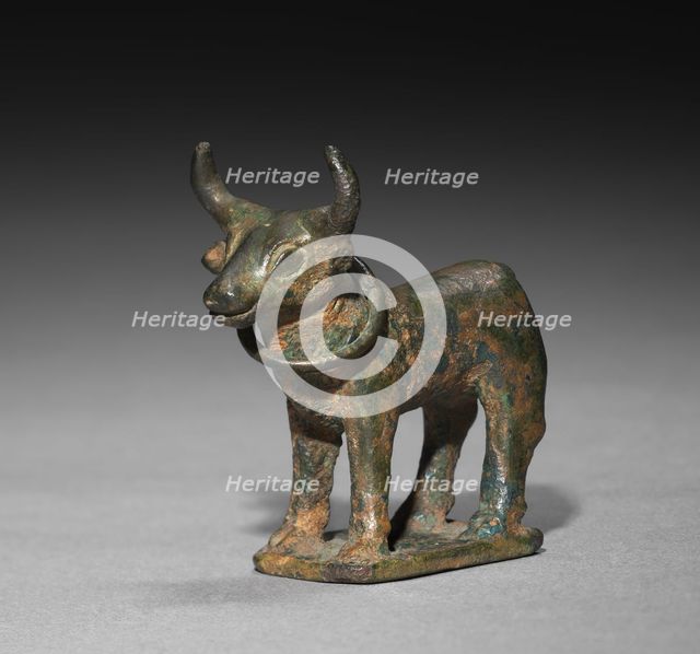 Statuette of a Bull with Curved Horns, probably late 2nd millennium BC. Creator: Unknown.