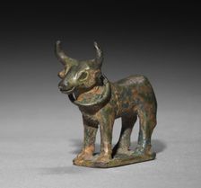 Statuette of a Bull with Curved Horns, probably late 2nd millennium BC. Creator: Unknown