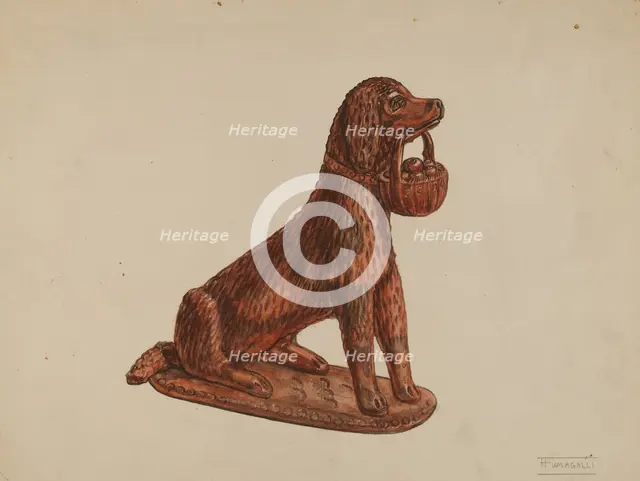 Statuette of a Dog, c. 1937. Creator: Frank Fumagalli.