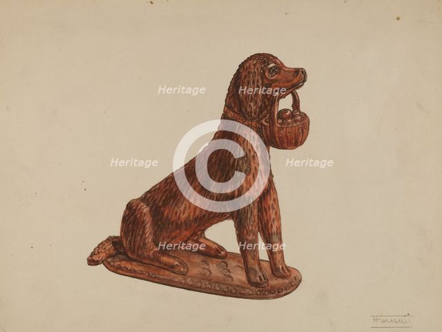Statuette of a Dog, c. 1937. Creator: Frank Fumagalli.