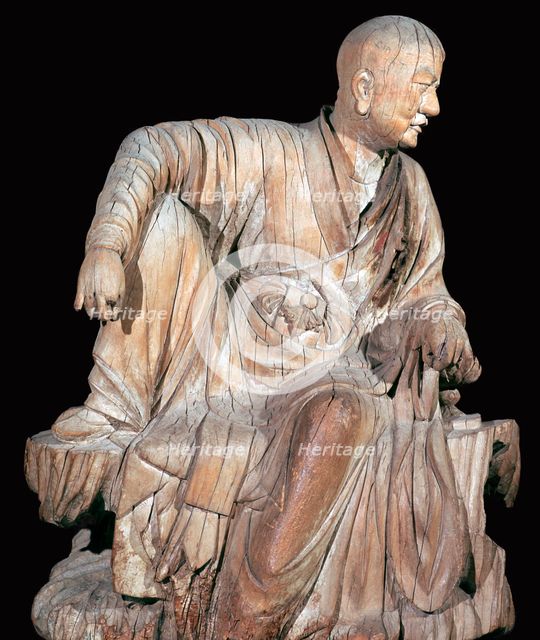 Statuette of a disciple of the Buddha, 14th century. Artist: Unknown