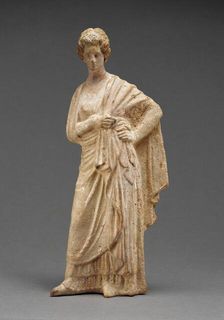 Statuette of a Draped Woman, about 200 BC. Creator: Unknown