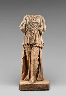 Statuette of a Kore, 350-300 BC. Creator: Unknown