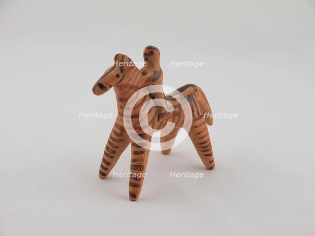 Statuette of a Horse and Rider, 575-525 BCE. Creator: Unknown.