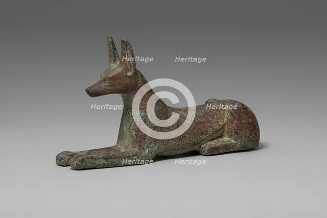 Statuette of a Jackal, Egypt, Late Period, Dynasty 26 (664-525 BCE). Creator: Unknown.