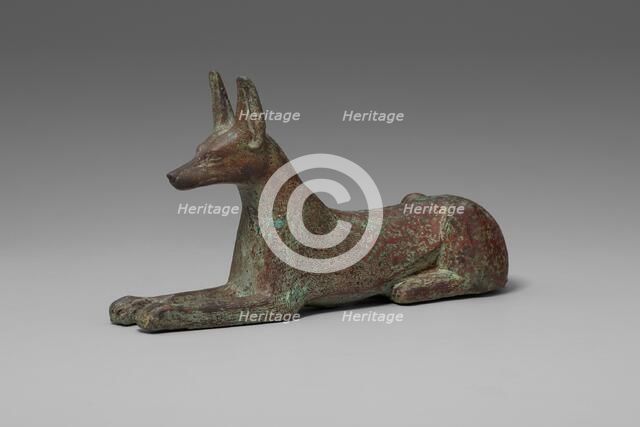 Statuette of a Jackal, Egypt, Late Period, Dynasty 26 (664-525 BCE). Creator: Unknown.