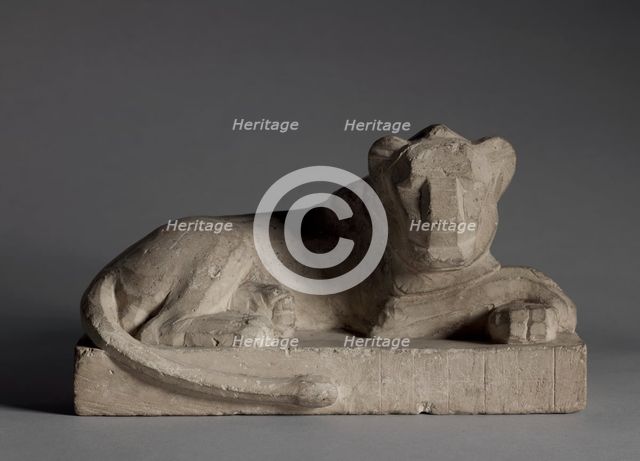 Statuette of a Lion, 380-246 BC. Creator: Unknown.