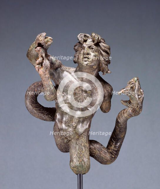Statuette of a Snake-legged Giant, A.D. 180-220. Creator: Unknown.