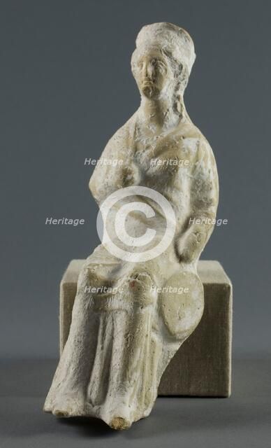 Statuette of a Seated Woman, 400-350 BCE. Creator: Unknown.