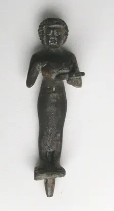 Statuette of a Priestess with Offering Table and Situla, Egypt, Third Intermediate Period, Dynasties Creator: Unknown