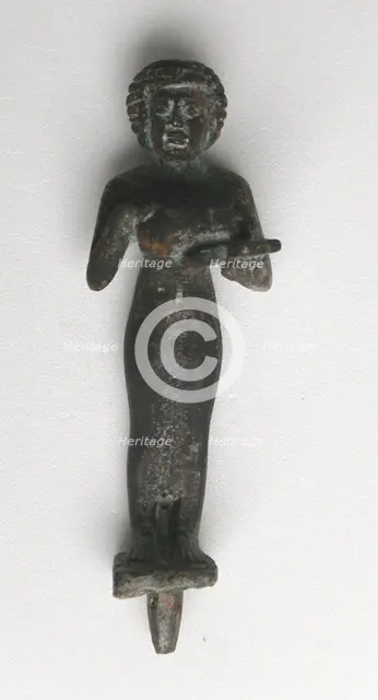 Statuette of a Priestess with Offering Table and Situla, Egypt, Third Intermediate Period, Dynasties Creator: Unknown.
