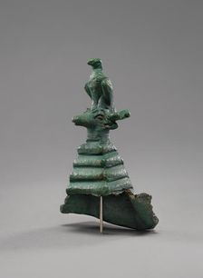Statuette of an Eagle and Stag's Head on top of a Stepped Pyramid, 2nd-3rd century A.D. Creator: Unknown