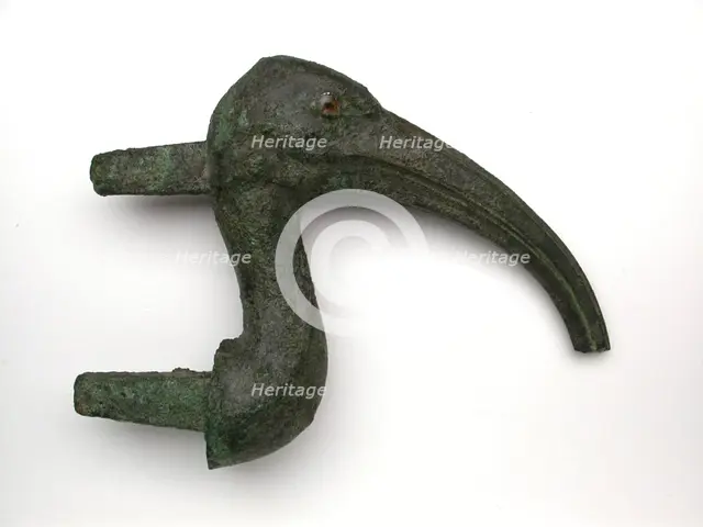 Statuette of an Ibis Head, Egypt, Late Period (664-332 BCE). Creator: Unknown.