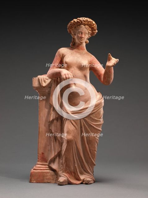Statuette of Aphrodite Leaning on a Pillar, 250-200 BC. Creator: Unknown.