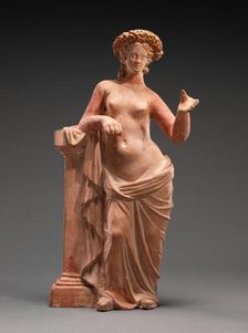 Statuette of Aphrodite Leaning on a Pillar, 250-200 BC. Creator: Unknown