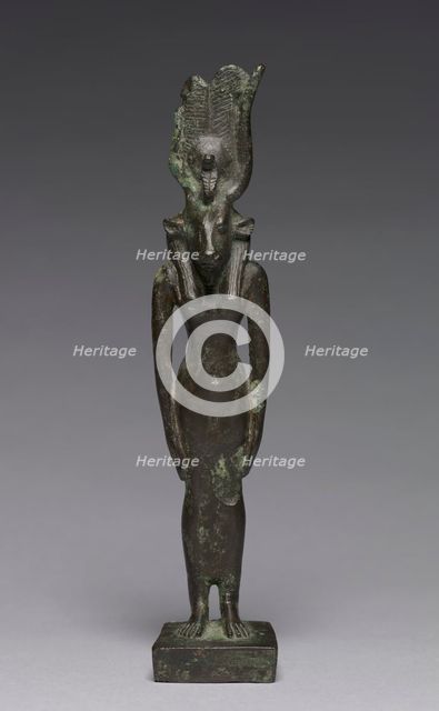 Statuette of Hathor, 664-30 BC. Creator: Unknown.