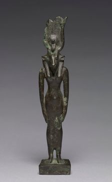 Statuette of Hathor, 664-30 BC. Creator: Unknown