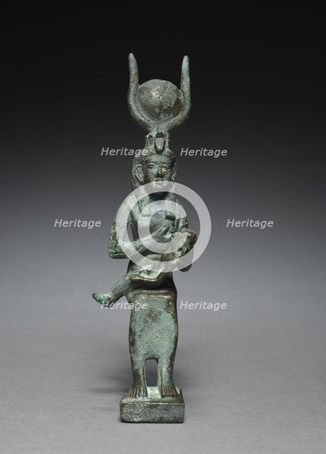 Statuette of Isis and Horus, 305-30 BC. Creator: Unknown.